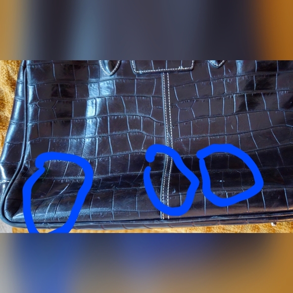 Dooney & Bourke Black Crocodile-Embossed Satchel - Picture 15 of 15